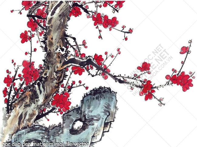 goc dao dep mat nam moi file vector